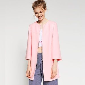 ZARA Pink Coat NWOT